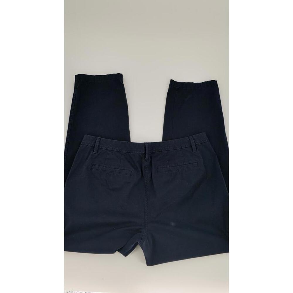 Talbots Women's Navy Blue Cotton Blend Casual Pants Size 12 Classic Fit